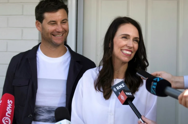 La Première ministre de Nouvelle-Zélande Jacinda Ardern et son compagnon Clarke Gayford announce annoncent à la presse qu'ils attendent leur premier enfant, le 19 janvier à Auckland