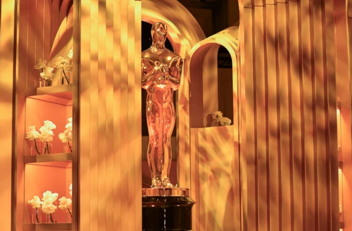 Une statue des Oscars, lors d'un événement préparatoire avant la 96e cérémonie, le 5 mars 2024 à Hollywood
