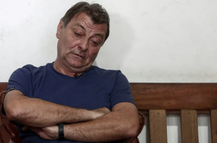 Cesare Battisti à Cananeia lors d'une interview avec l'AFP le 20 octobre 2017