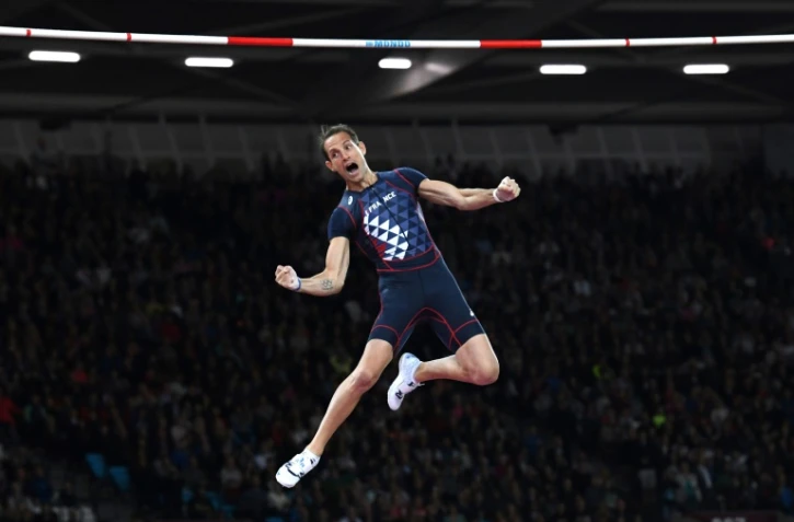 Le perchiste français Renaud Lavillenie lors des Mondiaux, le 8 août 2017 à Londres