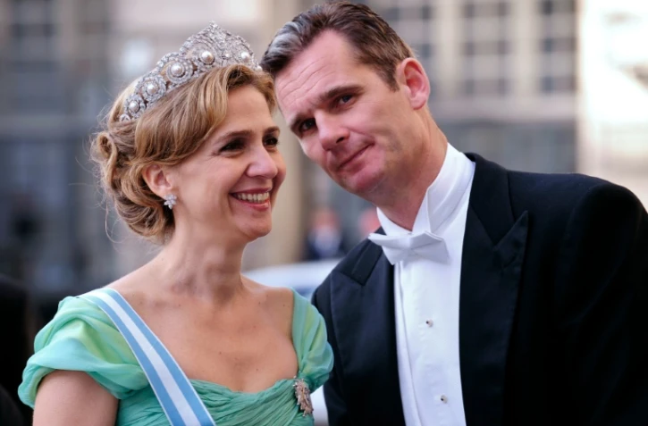 L'infante Cristina d'Espagne et son mari Inaki Urdangarin à Stockholm le 19 juin 2010