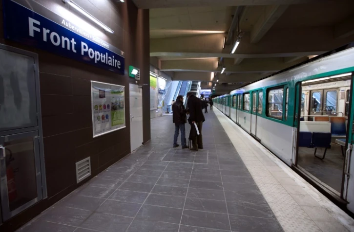 La station de métro Front Populaire à Aubervilliers-Saint-Denis, le 18 décembre 2015