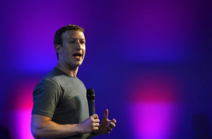 Le PDG de Facebook Mark Zuckerberg à New Delhi en Inde le 9 octobre 2014