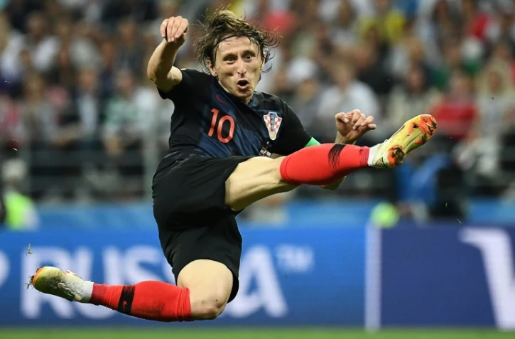 Le maître à jouer de la Croatie Luka Modric contre l'Angleterre, en demi-finale du Mondial, le 11 juillet 2018 à Moscou 