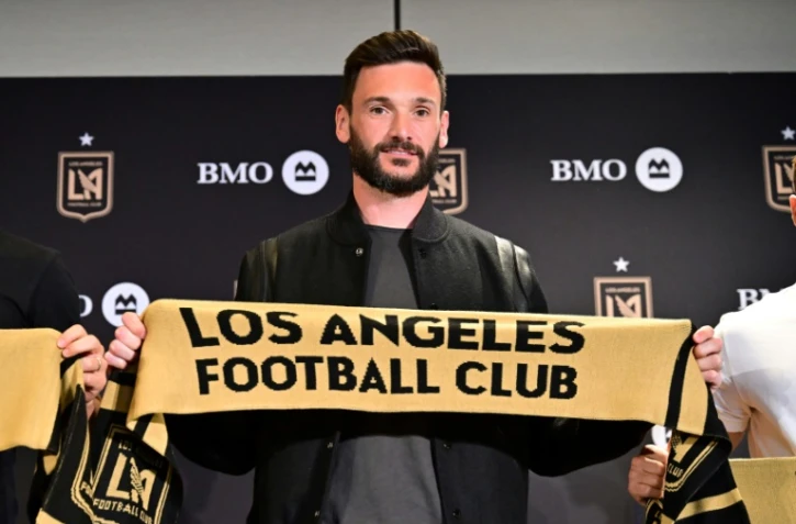 Le gardien français Hugo Lloris, recrue du Los Angeles FC, lors de sa présentation, le 14 février 2024 à Los Angeles