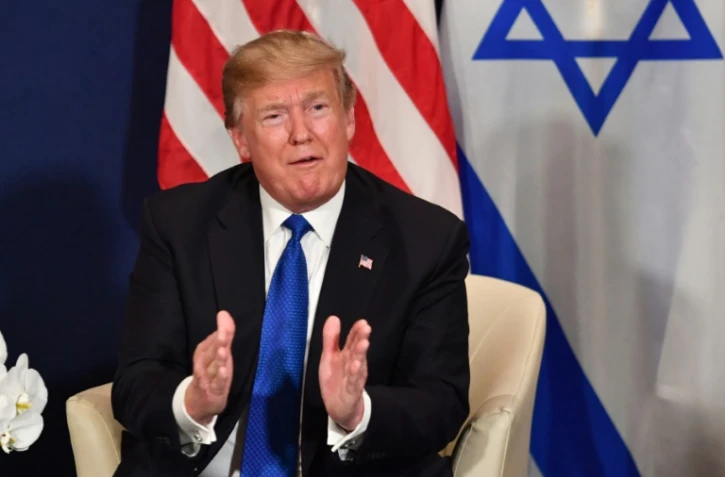 Le président américain Donald Trump lors d'une rencontre avec le Premier ministre israélien à Davos