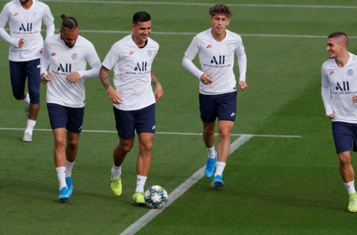 Les joueurs du PSG lors d'une séance d'entraînement à Saint-Germain-en-Laye, le 17 septembre 2019, veille du choc contre le Real Madrid 