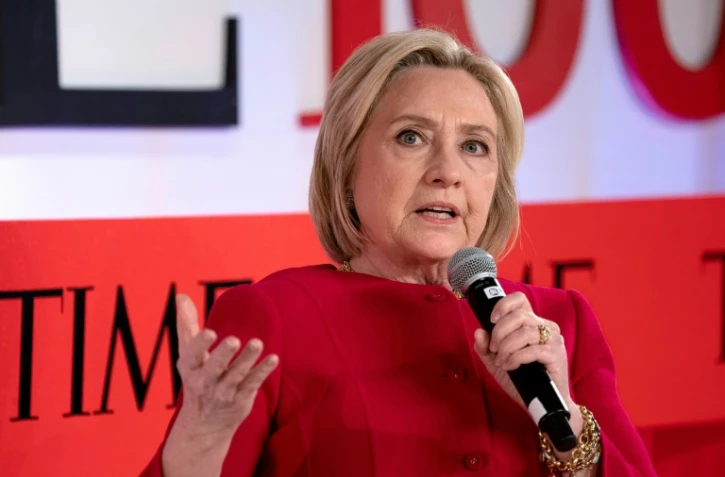 Hillary Clinton s'exprime à l'occasion d'un événement à New York, le 23 avril 2019