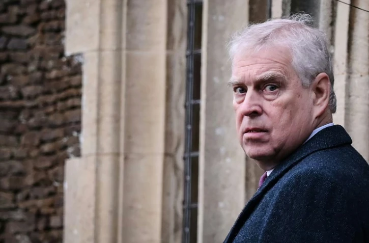 Le prince Andrew, avant qu'il ne perde son titre, le 25 décembre 2022 à Sandringham, en Angleterre