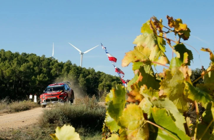 Le Français Sébastien Ogier au volant de sa Citroën lors du Rallye de Catalogne, le 25 octobre 2019 à Gandesa