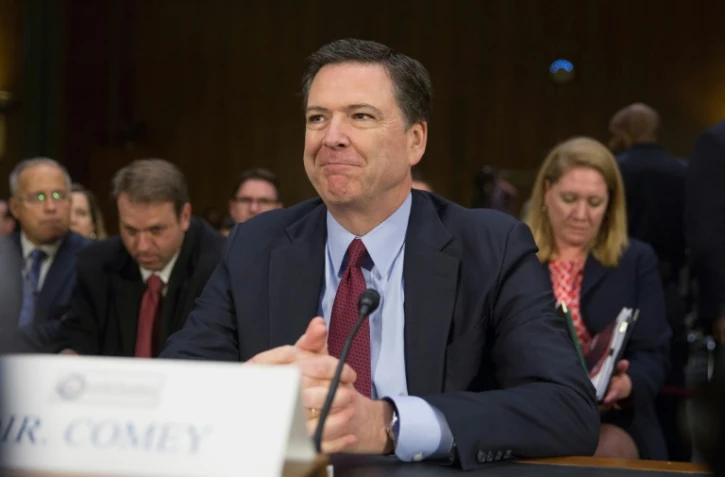 Le directeur du FBI, James Comey, lors d'une audition devant le Sénat sur les activités des services de renseignement russes, le 10 janvier 2017 à Washington 