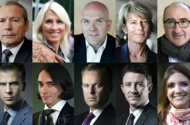 Montage photos réalisé le 11 mai 2017 montrant certains des candidats investis par La République en marche ! pour les législatives (g-d): Barbara Pompili, Jean-Michel Fauvergue, Marie Sara, Bruno Bonnell, Laurence Vichnievsky, Eric Halphen, Marie Guévenoux, Mounir Mahjoubi, Gaspard Gantzer, Cédric Villani, François de Rugy, Benjamin Griveaux, Aurore Berge et Richard Ferrand