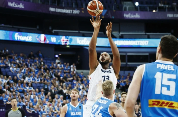 Boris Diaw avec l'équipe de France contre l'Islande à l'Euro, le 3 septembre 2017 à Helsinki