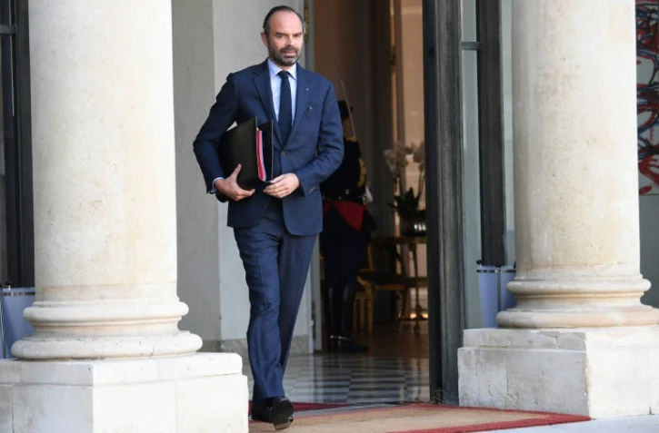 Le Premier ministre Edouard Philippe sur le perron de l'Elysée, le 21 novembre 2018 à Paris