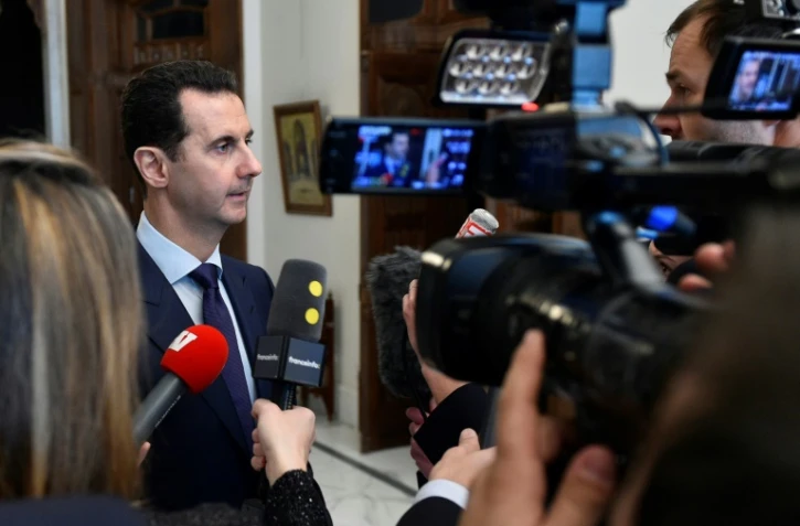 Le président syrien Bachar al-Assad le 9 janvier 2017 à Damas 