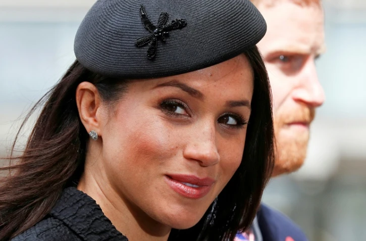 Meghan Markle, le 25 avril 2018 à Londres avec le prince Harry