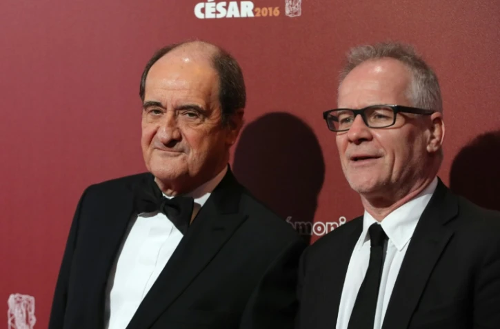 Pierre Lescure et  Thierry Fremaux le 26 février 2016 au théâtre du Chatelet à Paris