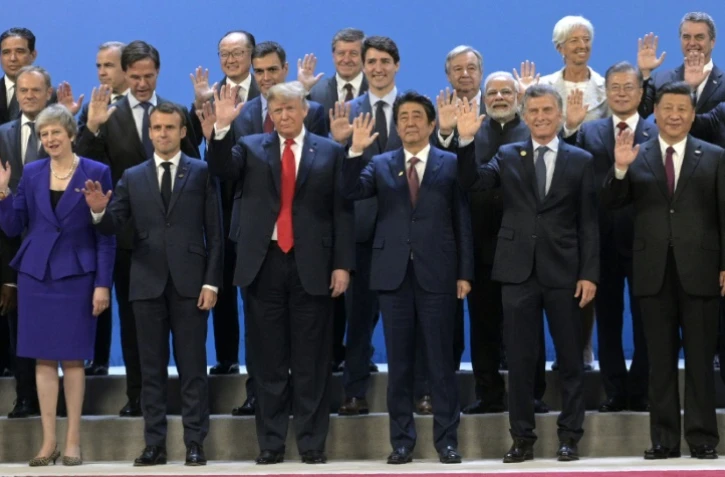 Les grands dirigeants mondiaux au premier jour du G20 le 30 novembre 2018, Ă Buenos Aires, en Argentine