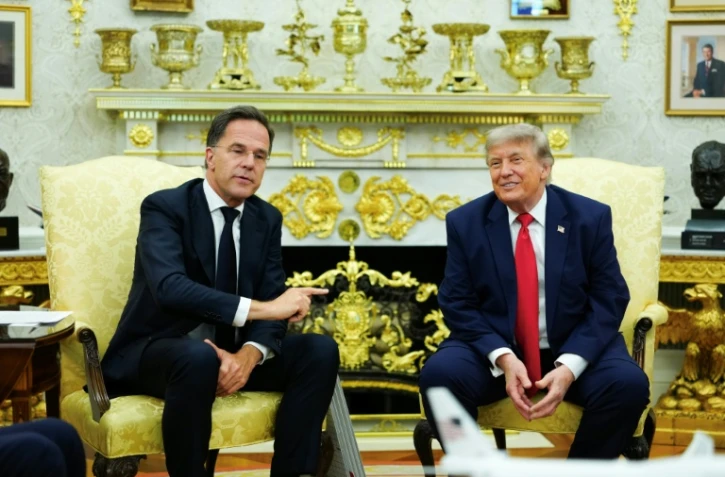 Le secrétaire général de l'Otan Mark Rutte et le président américain Donald Trump à la Maison Blanche le 24 juin 2026