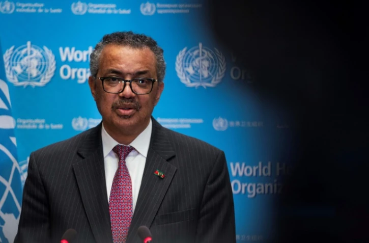 Le directeur général de l'OMS Tedros Adhanom Ghebreyesus le 24 mai 2021 à Genève dans une image fournie par l'agence de l'Onu