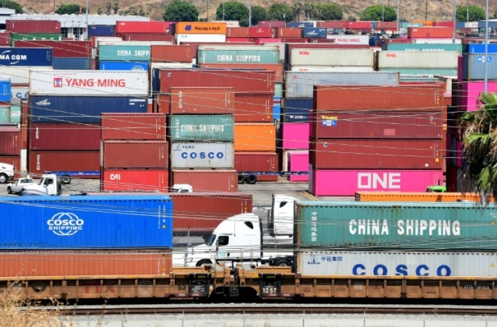Des conteneurs en provenance de Chine et d'Asie au port de Long Beach, le 31 août 2019 en Californie