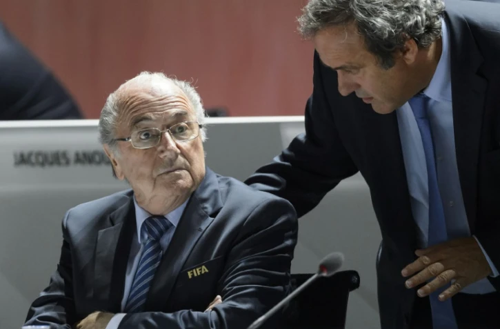 Joseph Blatter et Michel Platini le 25 mai 2015 Ă Zurich