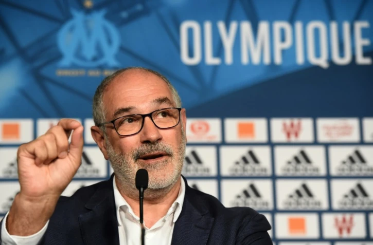 Le directeur sportif de l'Olympique de Marseille, Andoni Zubizarreta le 10 août 2017, au centre d'entraînement  Robert-Louis Dreyfus