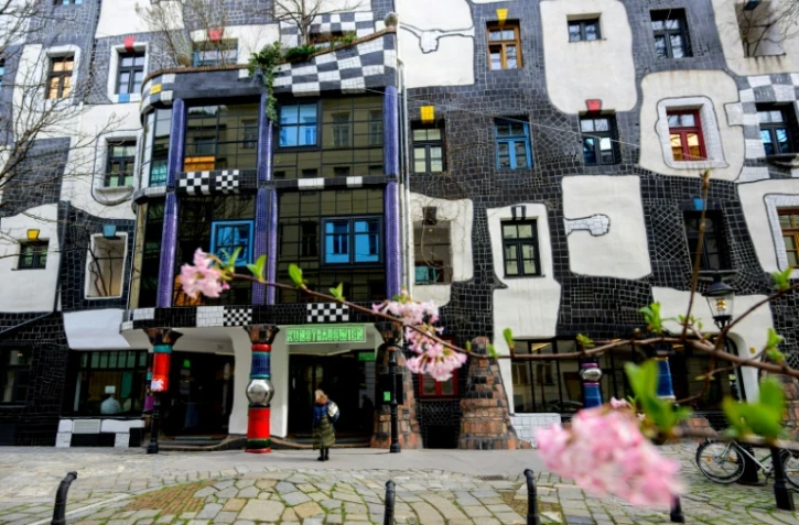 Le musée Kunst Haus Wien consacré à l'artiste et architecte autrichien Friedensreich Hundertwasser, le 28 février 2024 à Vienne