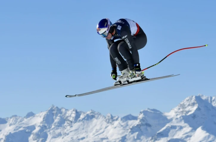 Le Français Alexis Pinturault lors de la descente du combiné des Mondiaux de St. Moritz, le 13 février 2017