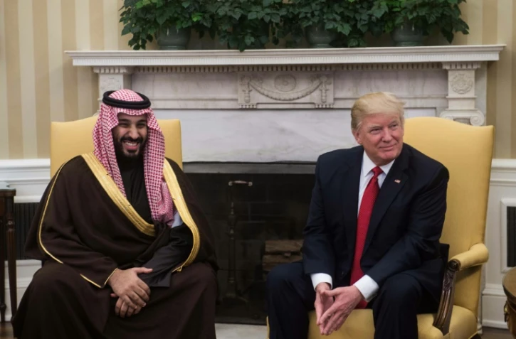 Donald Trump et Mohammed ben Salmane dans le Bureau ovale à Washington le 14 mars 2017