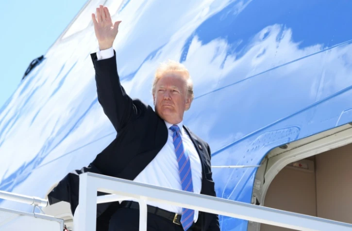 Le président américain Donald Trump quitte le Canada à bord de Air Force One après un sommet orageux du G7