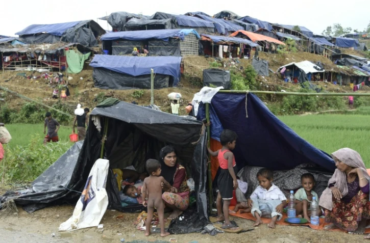 Des réfugiés rohingyas dans un camp à Ukhia, le 19 septembre 2017 au Bangladesh