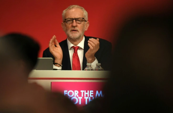 Le leader travailliste britannique Jeremy Corbyn au congrès de son parti, le 22 septembre 2019 à Brighton