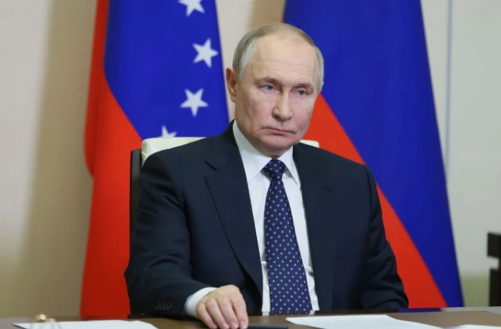 Le président russe Vladimir Poutine, le 14 mars 2025 à Novo-Ogaryovo, près de Moscou