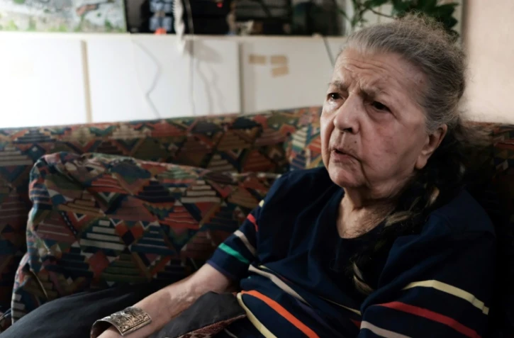 La résistante Madeleine Riffaud, lors d'une interview avec l'AFP, le 26 juillet 2019 à Paris