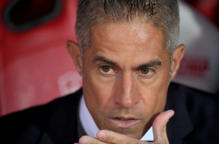L'entraîneur de Lyon Sylvinho lors du match de L1 à Brest le 25 septembre 2019 
