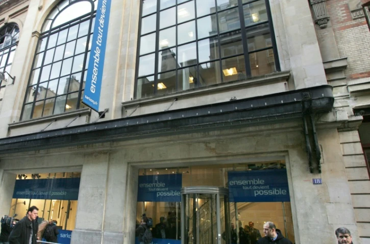 Le siège de campagne du candidat à l'élection présidentielle de 2007 Nicolas Sarkozy le 15 janvier 2007