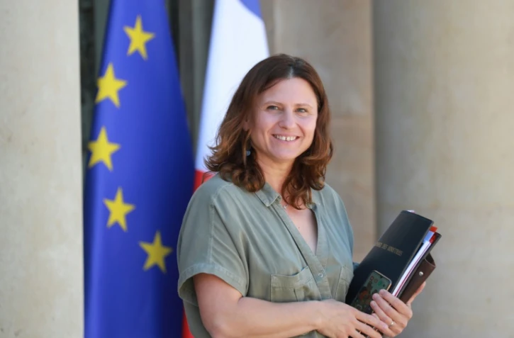 La ministre des Sports Roxana Maracineanu, le 24 juin 2020 au sortir du conseil du gouvernement au Palais de l'Elysée à Paris