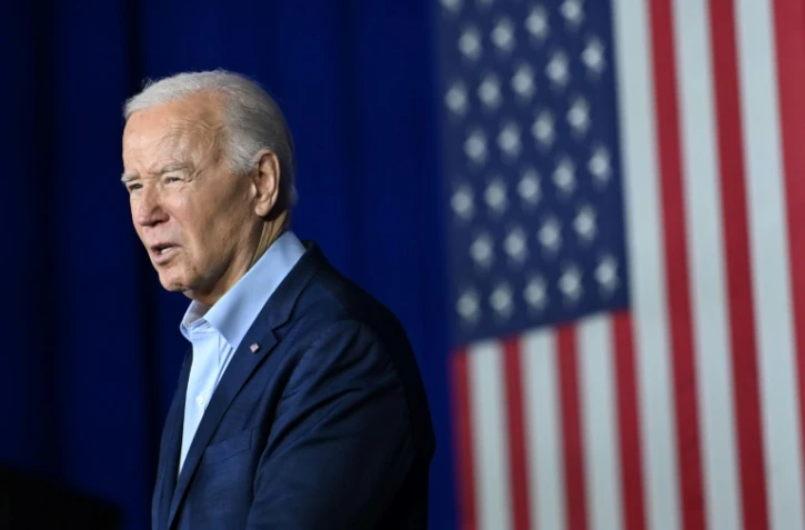 Joe Biden à Scranton, en Pennsylvanie (nord-est des Etats-Unis), le 16 avril 2024