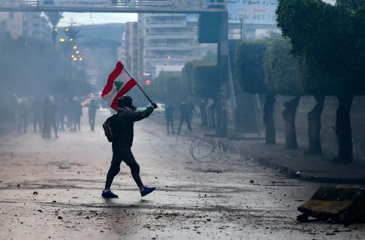 Un manifestant antipouvoir Ă Tripoli au Liban, le 28 janvier 2021