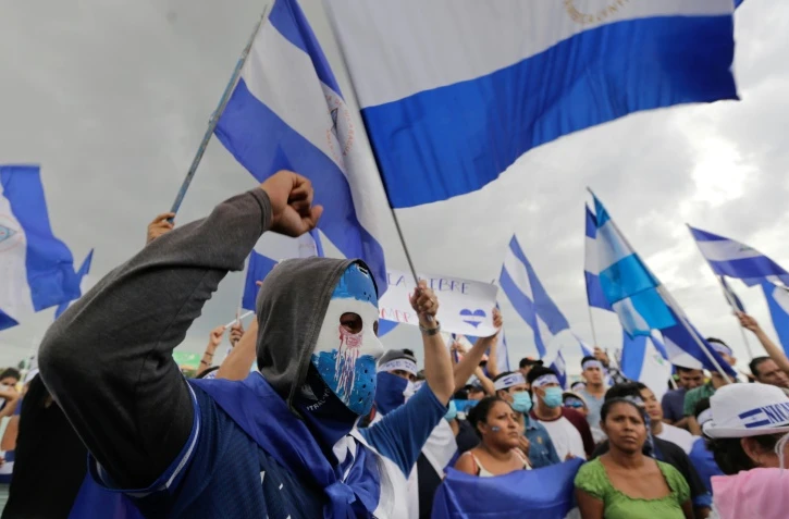 Manifestation contre le gouvernement à Managua au Nicaragua, le 26 mai 2018