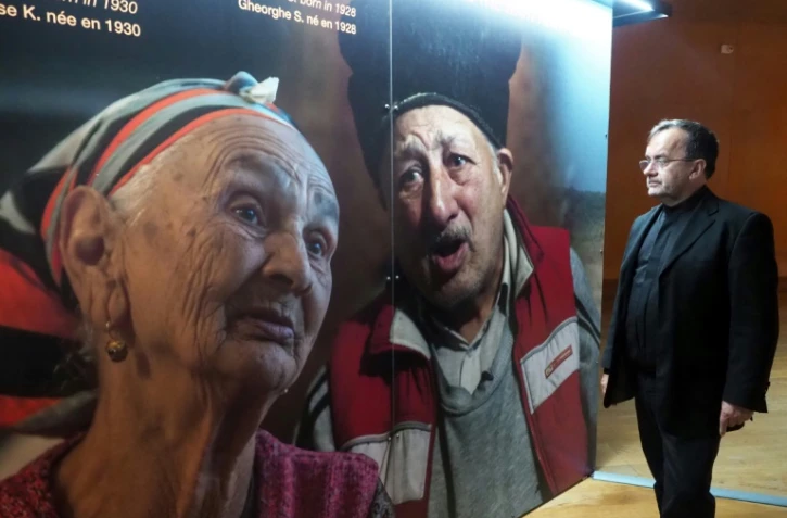 Le père Patrick Desbois, à l'origine de l'exposition au mémorial du camp de Rivesaltes dans les Pyrénées-Orientales le 21 novembre 2019