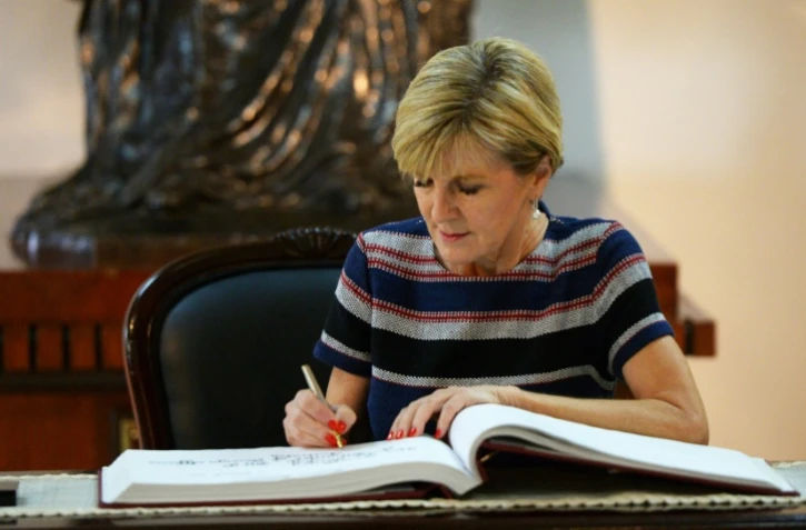 La ministre australienne des Affaires étrangères, Julie Bishop le 16 mars 2017