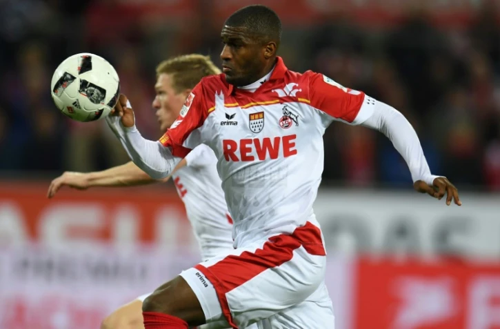 L'attaquant français de Cologne Anthony Modeste, le 30 octobre 2016 face à Hambourg
