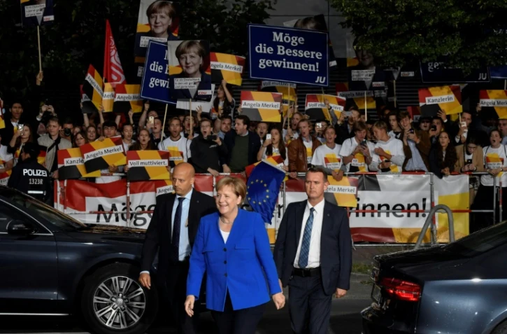 La chancelière allemande Angela Merkel, le 3 septembre 2017 à Berlin