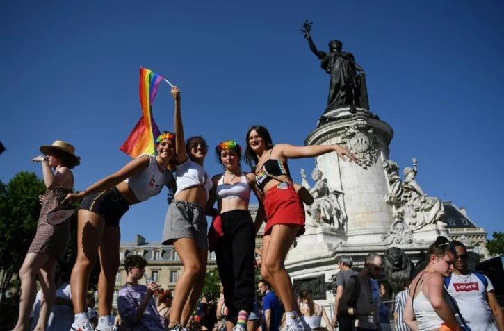 La Marche de fierté Place de la Republique à Paris le 29 juin 2019