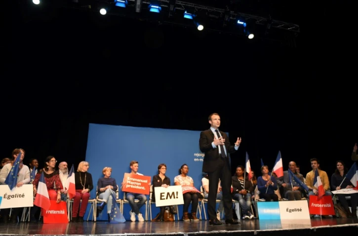 Emmanuel Macron en meeting à Talence près de Bordeaux le 9 mars 2017