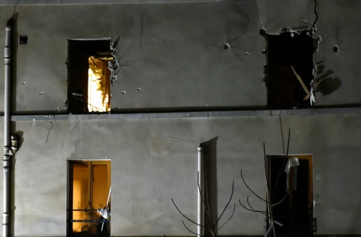 Vue du bâtiment attaqué par le RAID à Saint-Denis, le 18 novembre 2015 en proche banlieue parisienne 