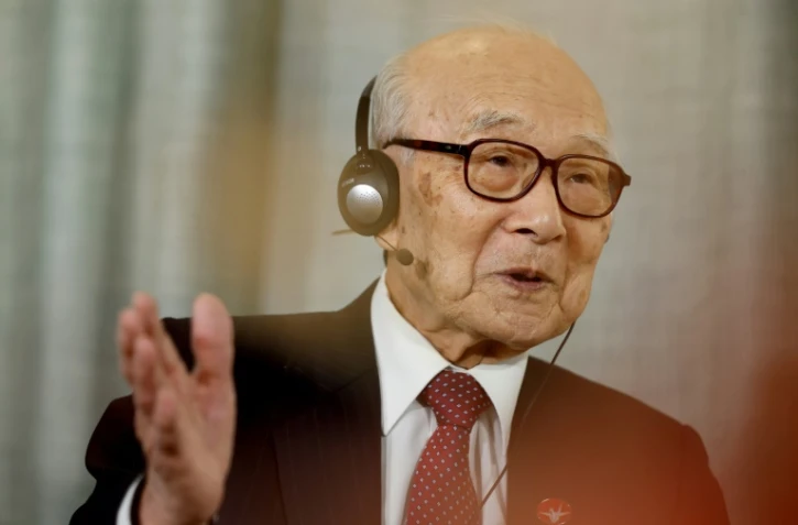 Terumi Tanaka, représentant l'association japonaise des survivants de la bombe atomique, Nihon Hidankyo, lauréate du prix Nobel de la paix 2024, Oslo, le 9 décembre 2024