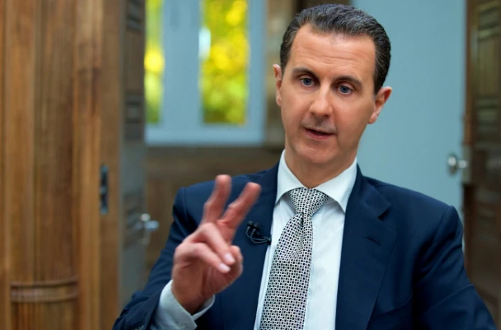 Le président syrien Bachar el-Assad le 12 avril 2017 à Damas
